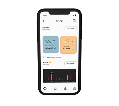 Analytical screen ui app design typography ui ux vector