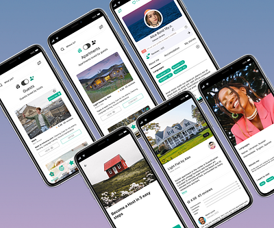 App for searching accommodation while travelling design ui ux