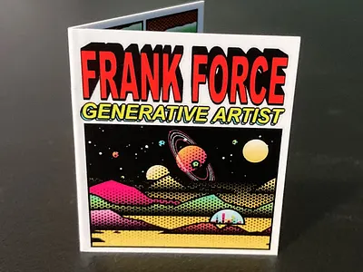 Business card folds into a mini comic book comic generative javascript mini