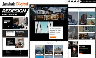 Architecture or Real State or Interior Design website Design architecture banner branding businesswebsite graphic design illustration interior logo realstate ui ux website websites wordpress