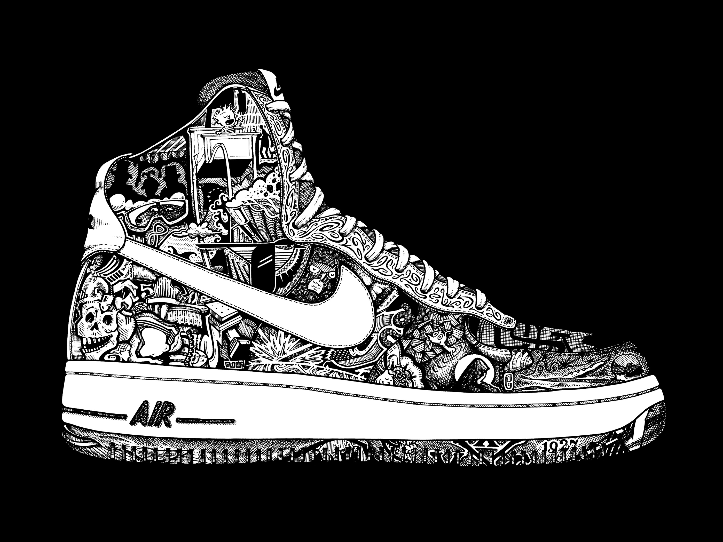 drawn air force ones