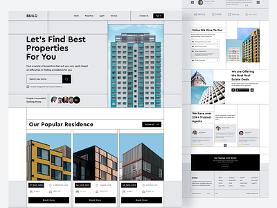 Real Estate User Interface Design build building business company design graphic design home real agent real estate real estate business real estate company ui ui design user experience user interface ux ux design ux ui website website interface