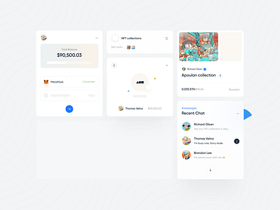 NFT Components app design appui component component design crypto design minimal minimal design mobile nft nft component trend ui ui design website website component