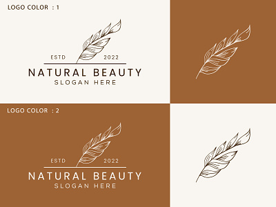 Botanical Floral element Hand Drawn Logo with Wild Flower beauty botanical brand identity branding cosmetics design feminine floral flower hand drawn logo nature skin care vector