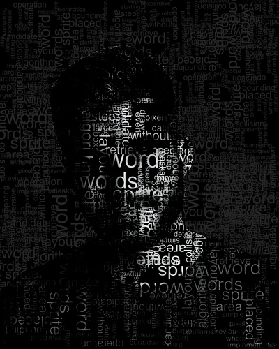 TEXT POTRAIT design sketch vector