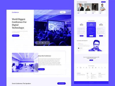 Digital Technology Conference custom web design design digital technology conference landing page design technology technology conference ui ui ux ui ux design web design website design