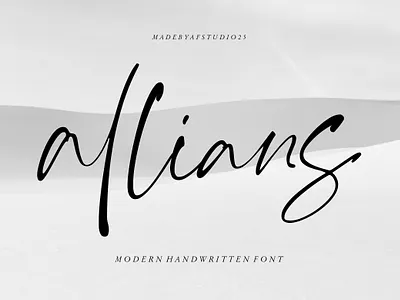 allians - Modern Handwritten Font. apparel font boho font branding font brithday font canva font classy font cricut font digital art graphic design handwritten font lettering font modern handwritten procreate font wedding font