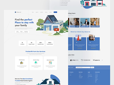 Real Estate Landing Page Design building website housing website landing page design real estate real estate app real estate landing page ui design web app design web design website design