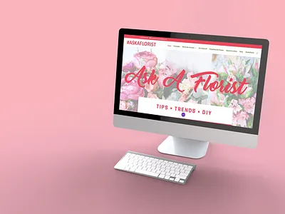 Ask A Florist Website Homepage branding design website
