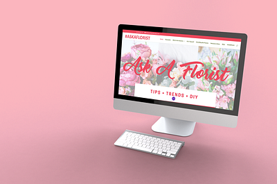 Ask A Florist Website Homepage branding design website