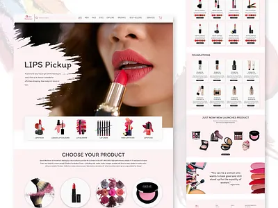 Beauty Product landing Page beauty product bitmate bitmatestudio branding design ladies product landing page lipstick mack up center mackup mackup beauty mackup landing page ui ux web design
