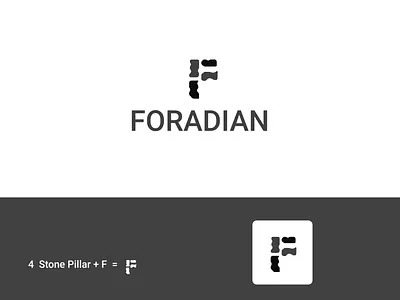 Logo for stone pillar branding ill illustration logo typography