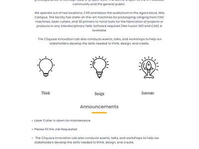 CSquare Innovation Lab ui website
