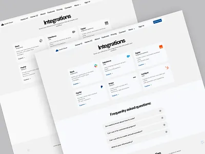 Zenith Cloud - Integrations Page Design creative design integrate integrations page landing page saaas design saas website design template ui ux web design webflow webflow template website