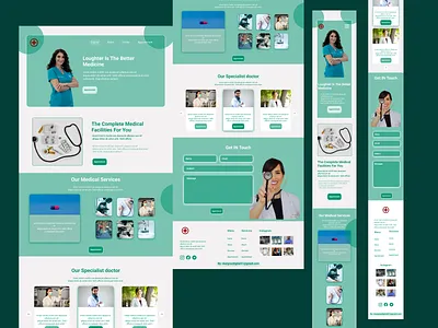 Hospital website landing page. 3d animation app branding design flat graphic design icon illustration landing page logo minimal mobile app motion graphics shopify app typography ui ux vector web