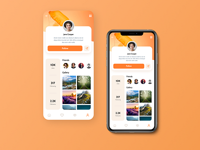 Daily UI Design Challenge | ( User Profile ) app design figma graphic design ui