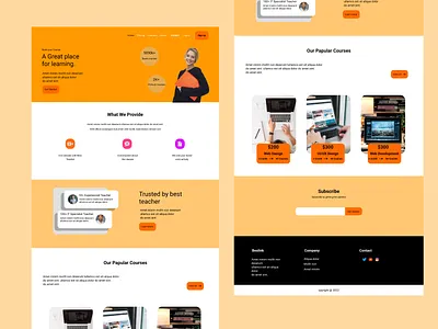 Learning website landing page animation app branding design graphic design icon illustration landing page learning website logo mobile app motion graphics shopify app typography ui ux vector web web design website