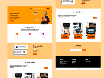 Learning website landing page animation app branding design graphic design icon illustration landing page learning website logo mobile app motion graphics shopify app typography ui ux vector web web design website