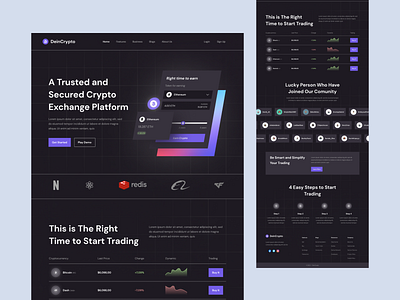 Crypto Exchange Website Design crypto crypto exchange crypto exchange website design custom web design landing page design ui ui ux ui ux design web design website design