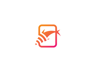 Sonar Fish Logo branding colorfull gradient graphic design logo minimalist modern