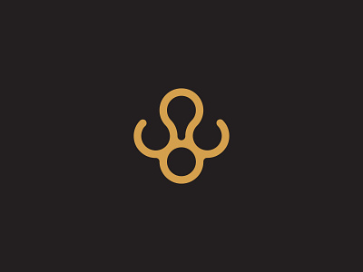 Attention Octopus Logo branding graphic design kraken logo minimalist modern monogram octopus unique