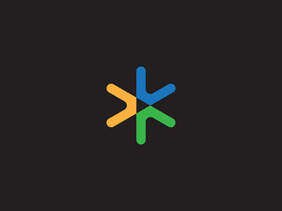 Letter K Asterisk Logo asterisk branding color graphic design k letter lettermark logo mark minimalist modern unique