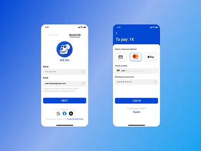 Authorization and payment mobile app shot design mobile app payment ui