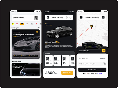 Premium Rental Car App | UI app car design ui ux web