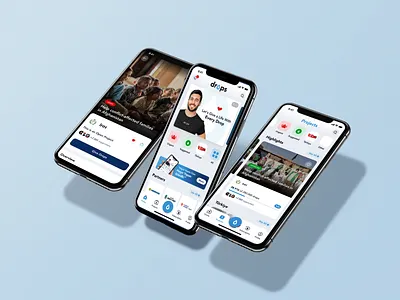 Drops - Online Donation Mobile App app donate donations drop drops mobile ui