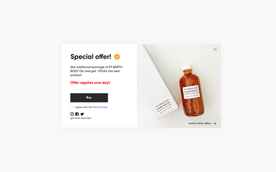 Special offer template confirmation design offer template ui ux web