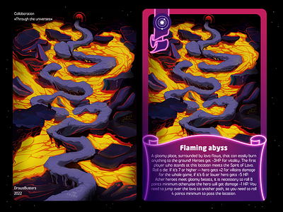 Flaming abyss 2d adobe photoshop art design design art game illustration illustration art illustrator map