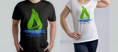 Pear Boat T-shirt design custom tshiert design illustration logo logo design t shirt t shirt design tshirt tshirtglary ui