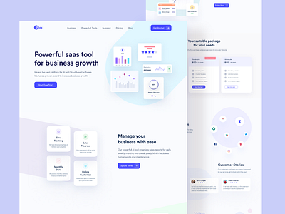 Landing Page :: SaaS Product branding design graphic design illustration landing page logo saas vector