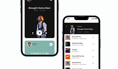 Music app screens branding figma ui