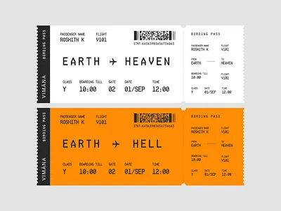 Ticket abstract art bangalore bording pass brutalism design digitalart flight flight ticket graphic design heaven hell hell heaven new brutalism surreal ticket typography visual design