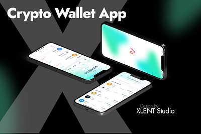 Crypto Wallet App Design By XLENTSTUDIO ✨ crypto crypto wallet crypto website app design ui uiux ux wallet app website design