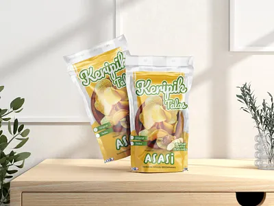 Kripik Talas ASASI Design Concept branding chip corporate design icon illustration logo logo design mock up mockup packaging packaging design product design ui vector