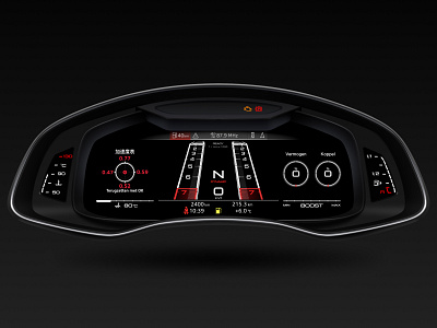 Audi RS Race Dashboard - Idle audi dashboard design graphic hmi ui