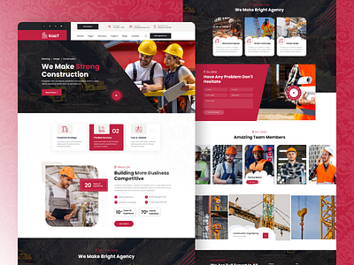 Construction Xd Template - "Konst" about us architecture branding build building codeshaper const construction creative design footer graphic design hero konst landing page logo testimonial ui uxui web design xd