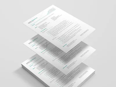 Resume / CV ai clean cv creative modern professional resume ps template