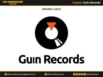 Guin Records - Logo Design & Brand Identity audio branding color design graphic design illustration logo logotype music music artist music studio production record label theworkfactory theworkfactory.in theworkfactorycreatives twfcreatives typography vector we evolve
