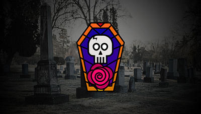 Coffin coffin patch purple