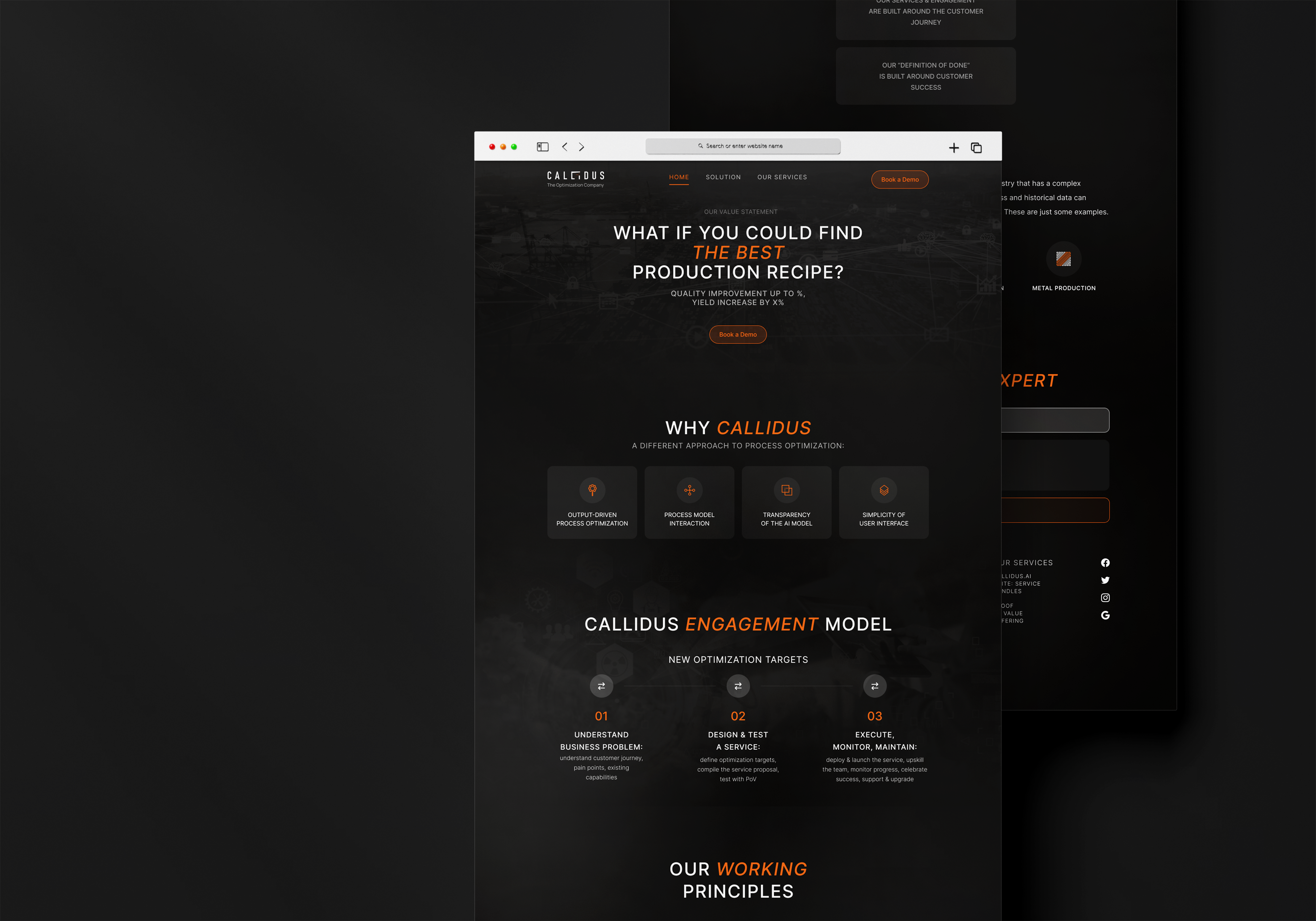 Example of Web Design / Landing Pages