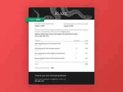 Invoice, Daily UI 046 branding daily ui dailyui 046 design ecommerce graphic design idea invoice invoice design invoice funding letterhead product design receipt ui ux web web design