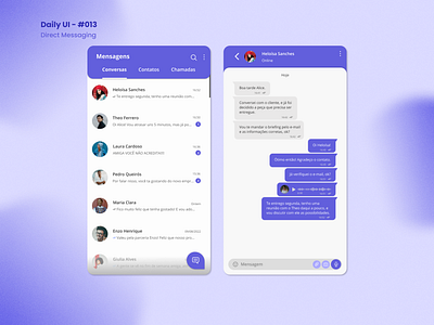 Daily UI - #013 - Direct Messaging dailyui design design ui design ux direct messaging message portfolio ui ui design