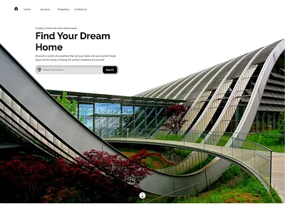 HomeX Landing Page design hero section home landing page real estate ui ui design
