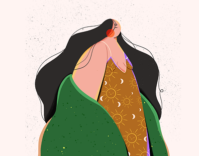Nihao 2d asian character art character design clothes commercial design flat style hair illustration national procreate traditional