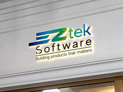 Logo-Design-EZ-Software-Tek-Technology-Electric-Blue-Energy branding business design graphic design illustration logo logo design vector