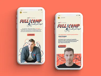 Full Comp - Yelp Podcast Social Media Designs art branding design graphic design host instagram podcast social media ui vector