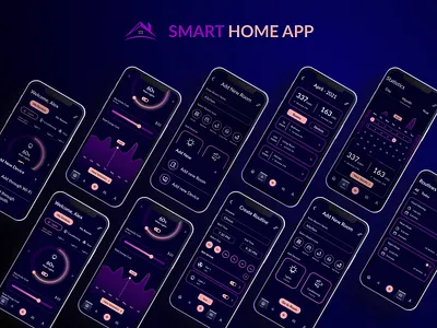 Smart Home App UI Design app design graphic design ui
